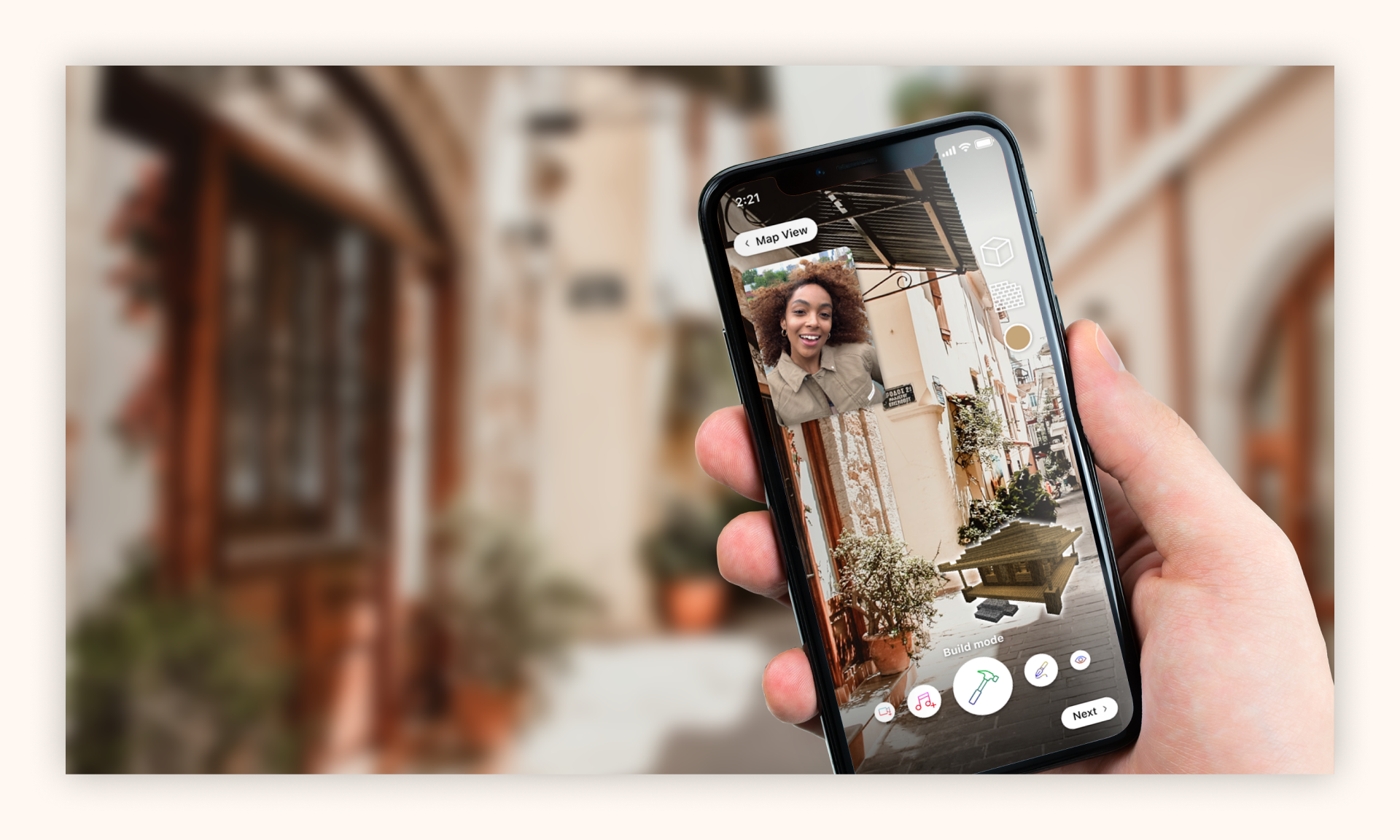 Mockup of a person using CreArt
